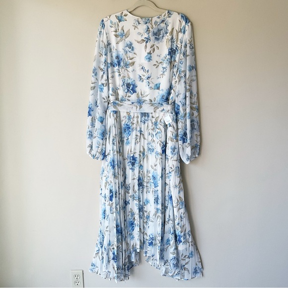Ever New Blaire Curve Pleated Midi Dress in White Floral Size 18 NWT - Picture 4 of 14